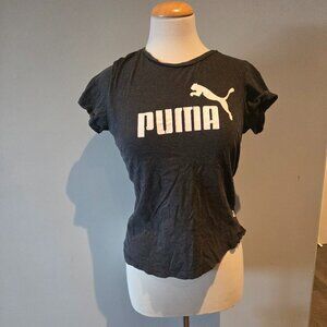 Puma Graphic Logo Short Sleeve Tee | Size Medium | Charcoal Gray